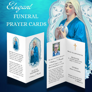 De Visita Virgen María Doce Funeral Católico Tarjeta Santa