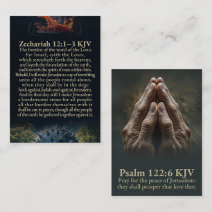 De Visita Zacarías 12:1-10 y Salmo 122:6 RVR1960 Tarjeta