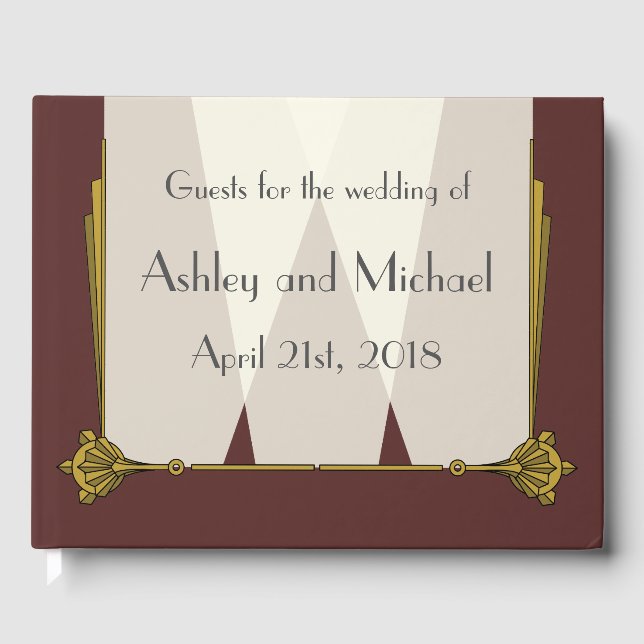 De Visitas Deco artístico swanky en libro rojo (Anverso)