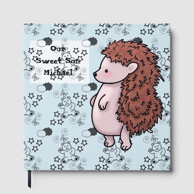 De Visitas Diseño Cute Hedgehog del libro invitado (Anverso)