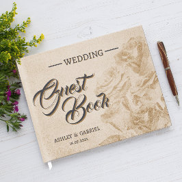 De Visitas Elegante Classic Floral Rustic Boda Libro 1