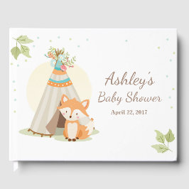 De Visitas Fox Baby ducha libro Teepee pow Woodland