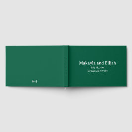 De Visitas Libro blanco sobre Boda Minimalista verde