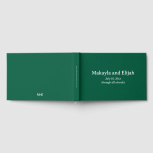 De Visitas Libro blanco sobre Boda Minimalista verde