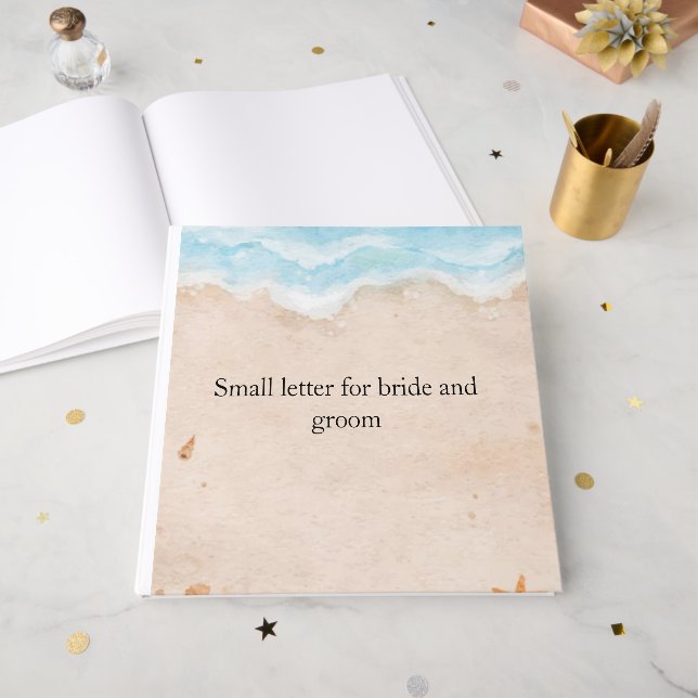 De Visitas Libro bonito para una boda para escribir pequeñas  (Anverso Abierto)