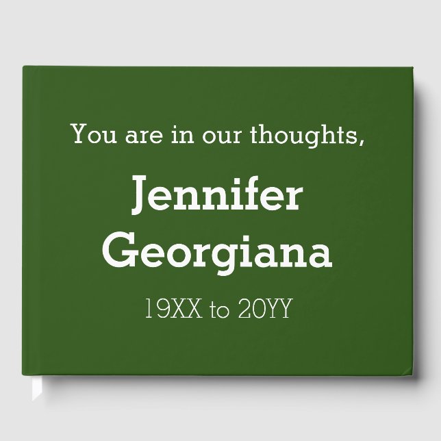 De Visitas Libro conmemorativo respetable y simple (Anverso)