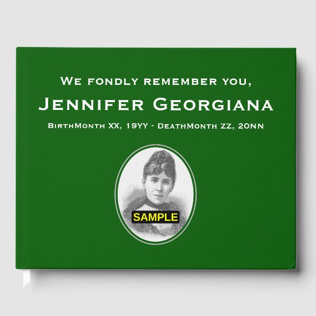 De Visitas Libro Funeral Simple y Elegante (Anverso)