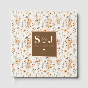 De Visitas Libro Guestbook del Boda Autumn Wildflowers