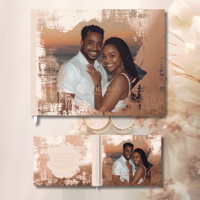 De Visitas Rubor Beige Relieve metalizado Guestbook - Libro ú (Subido por el creador)