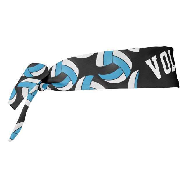 🏐 de voleibol en azul bebé, negro y blanco (Girar 270)