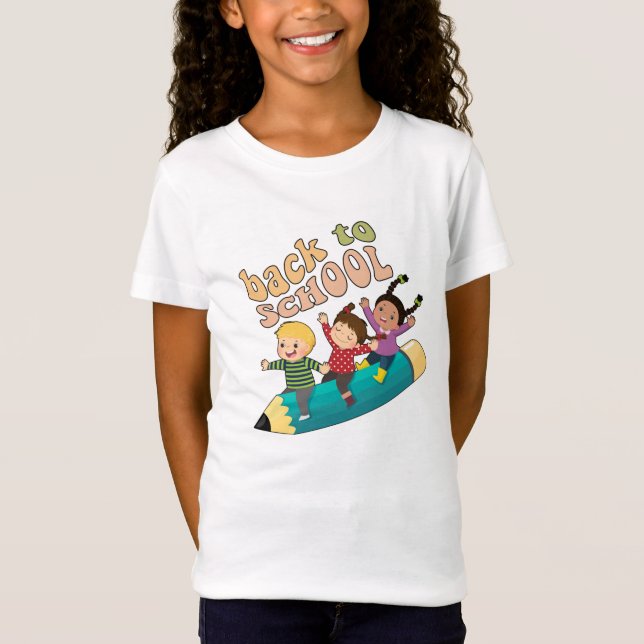 De Vuelta A La Camiseta Escolar Para Niños (Anverso)