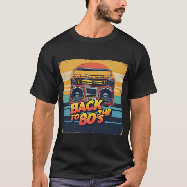 De vuelta a la camiseta Gen X Boombox de los 80 (Anverso)