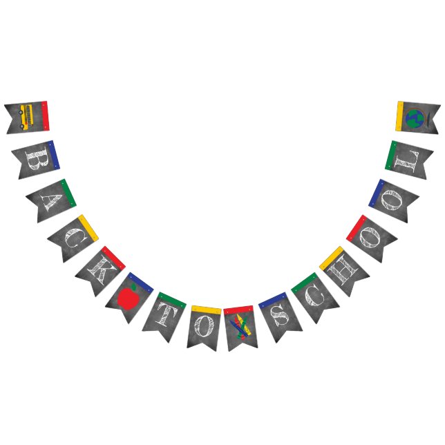 De vuelta a la escuela: Banderas de Bunting (Todo)