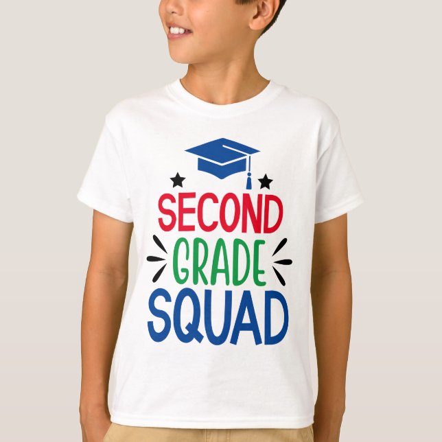 De vuelta a la escuela: camiseta de segundo grado  (Anverso)