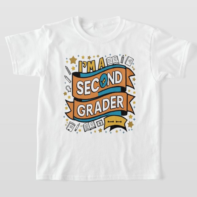 de vuelta a la escuela camiseta de segundo grado (Distribución)