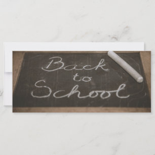 De vuelta a la escuela en una antigua pizarra esco