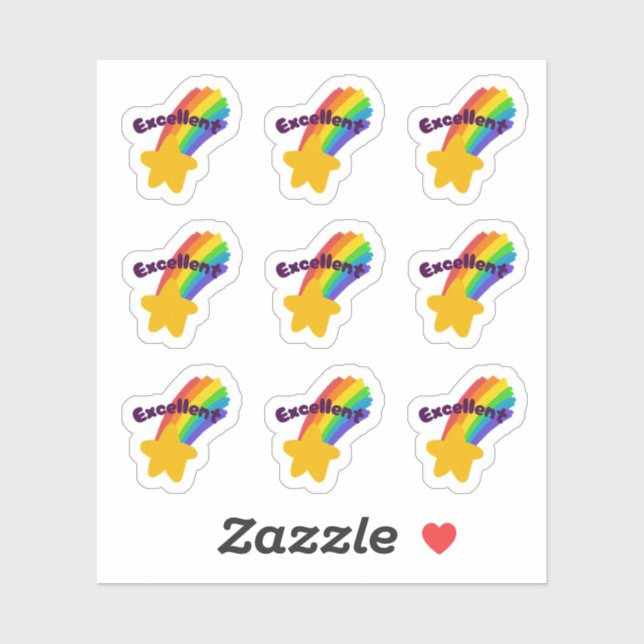 De vuelta a la escuela "Excelentes" Pegatinas (Hoja)