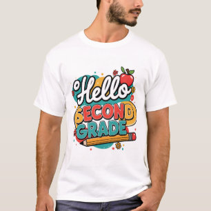 De vuelta a la escuela Hola camiseta de segundo