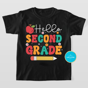 De vuelta a la escuela Hola camiseta de segundo