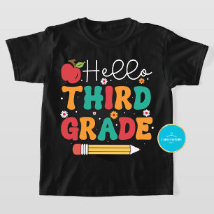 De vuelta a la escuela Hola camiseta de tercer g