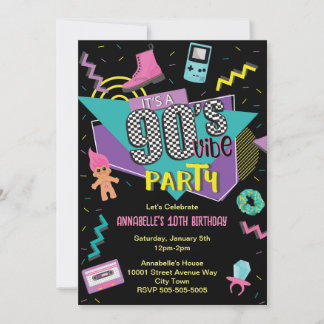 De vuelta a la invitación a la fiesta de cumpleaño