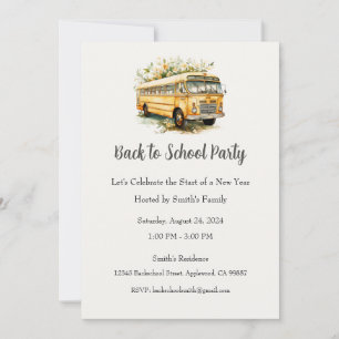 De vuelta a la invitación a la fiesta escolar, fin