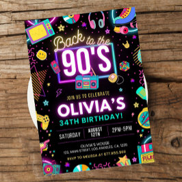 De vuelta a la invitación de cumpleaños de los 90,
