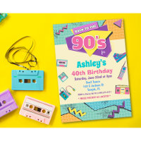 De vuelta a la invitación de cumpleaños de los 90