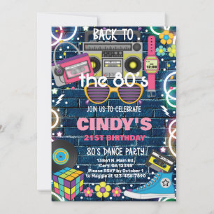 De vuelta a la invitación de cumpleaños Retro de l