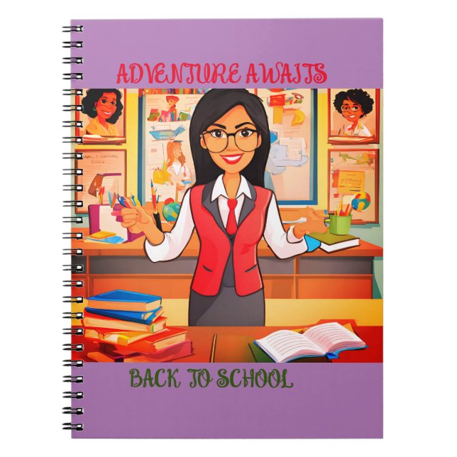 De vuelta al cuaderno de fotos en espiral de profe (Frente)