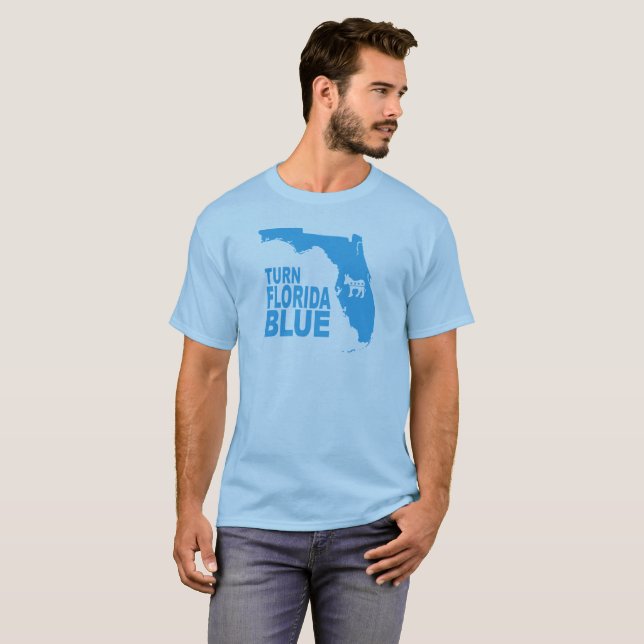 Dé vuelta al estado progresivo azul de la camiseta (Anverso completo)