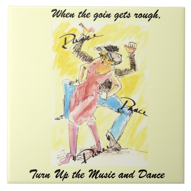 Dé vuelta encima de la música y de la danza, teja (Frente)