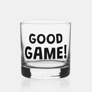 De Whiskey ¡Buen Juego! Tipografía Negrita Gamer Rompe Vaso