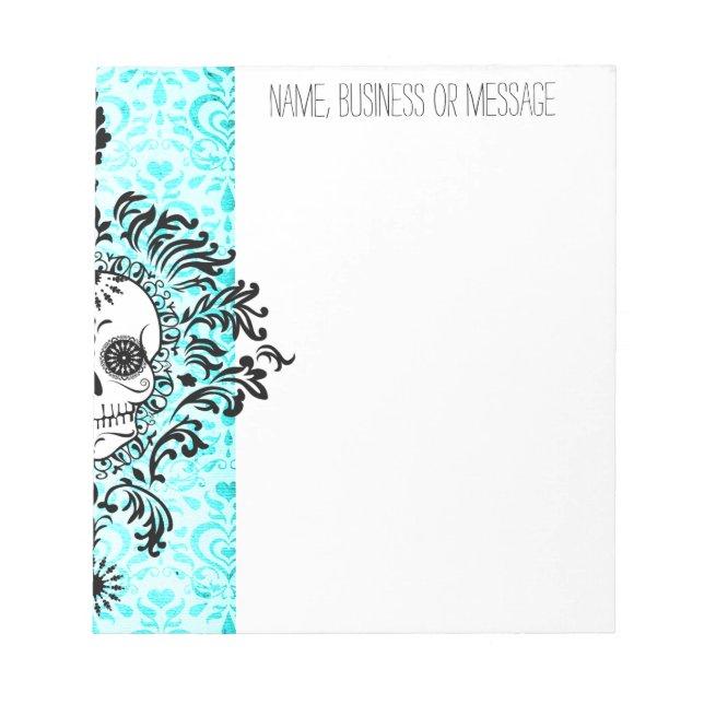 Dead Damask - Libreta de azúcar de cráneo personal (Frente)