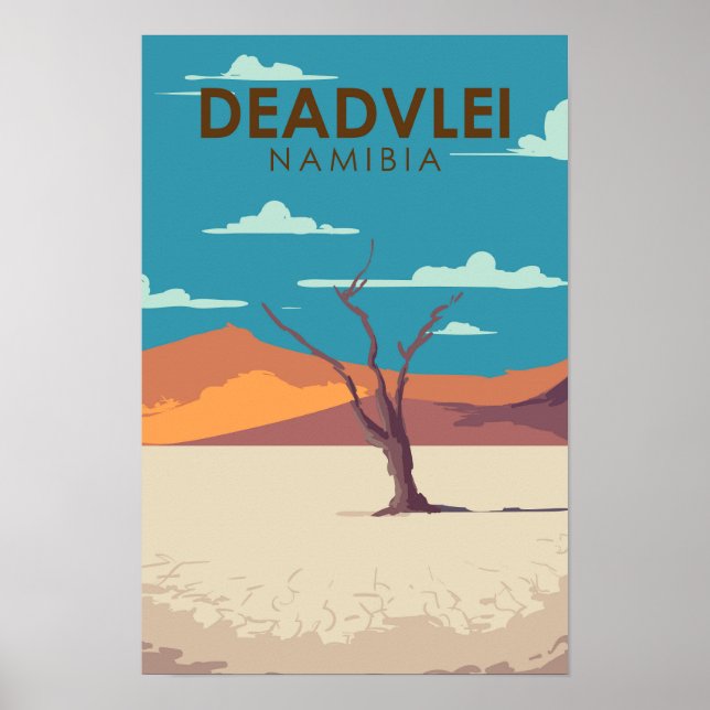 Deadvlei Namibia Viaje Arte de época (Frente)