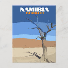 Deadvlei Namibia Viaje con tarjeta postal de arte