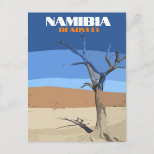 Deadvlei Namibia Viaje con tarjeta postal de arte