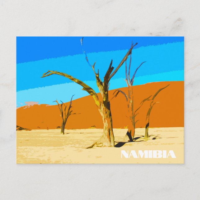 Deadvlei Namibia Viaje con tarjeta postal de arte  (Anverso)