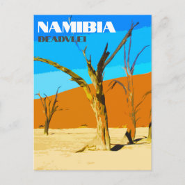 Deadvlei Namibia Viaje con tarjeta postal de arte 