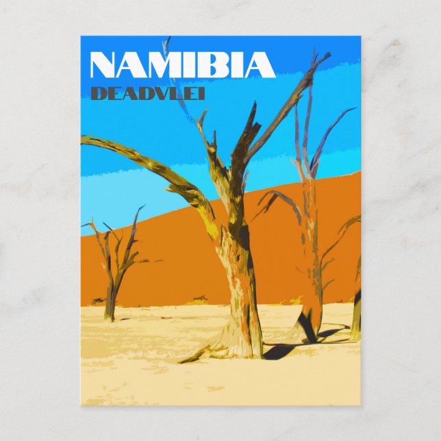 Deadvlei Namibia Viaje con tarjeta postal de arte  (Anverso)