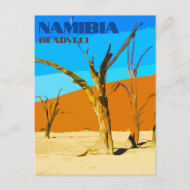 Deadvlei Namibia Viaje con tarjeta postal de arte