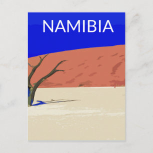Deadvlei Namibia Viaje con tarjeta postal de arte 