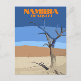 Deadvlei Namibia Viaje con tarjeta postal de arte