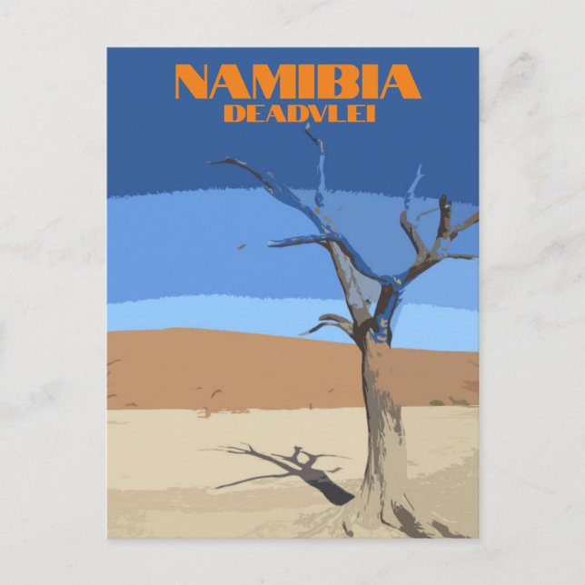 Deadvlei Namibia Viaje con tarjeta postal de arte  (Anverso)