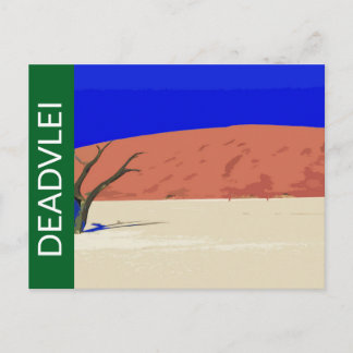 Deadvlei Tarjeta postal de arte vintage de viaje a