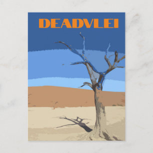 Deadvlei Tarjeta postal de arte vintage de viaje a