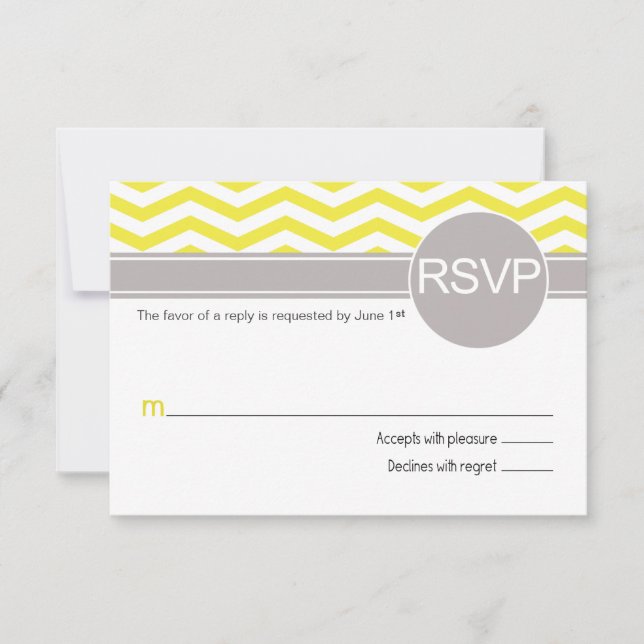 Deandra Moda Chevron RSVP | amarillo (Anverso)