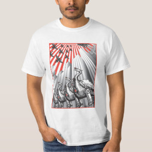 Debajo de la camiseta del blanco de la vigilancia