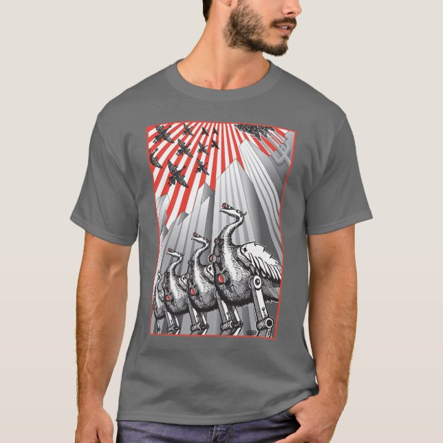 Debajo de la camiseta gris oscuro de la vigilancia (Anverso)