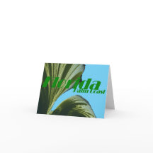 Debajo De La Tarjeta De Nota Del Árbol De Palma